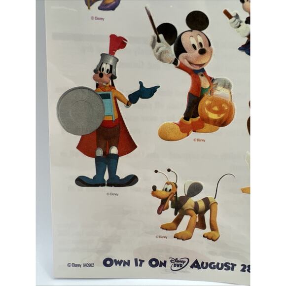 Disney Mickey Mouse Club House Treat Halloween DVD Temporary Tattoos Rare 6 Ct - Picture 6 of 12